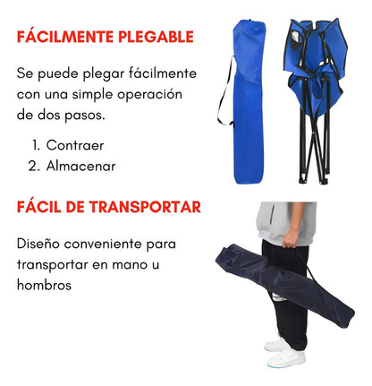 Silla Plegable con Porta Vaso + Bolsa | Camping y Playa C103040