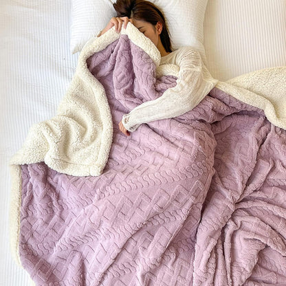 Frazada Sherpa Térmica Trenzada – 2 y 2.5 Plazas | Varios Colores