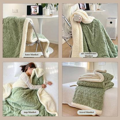 Frazada Sherpa Térmica Trenzada – 2 y 2.5 Plazas | Varios Colores