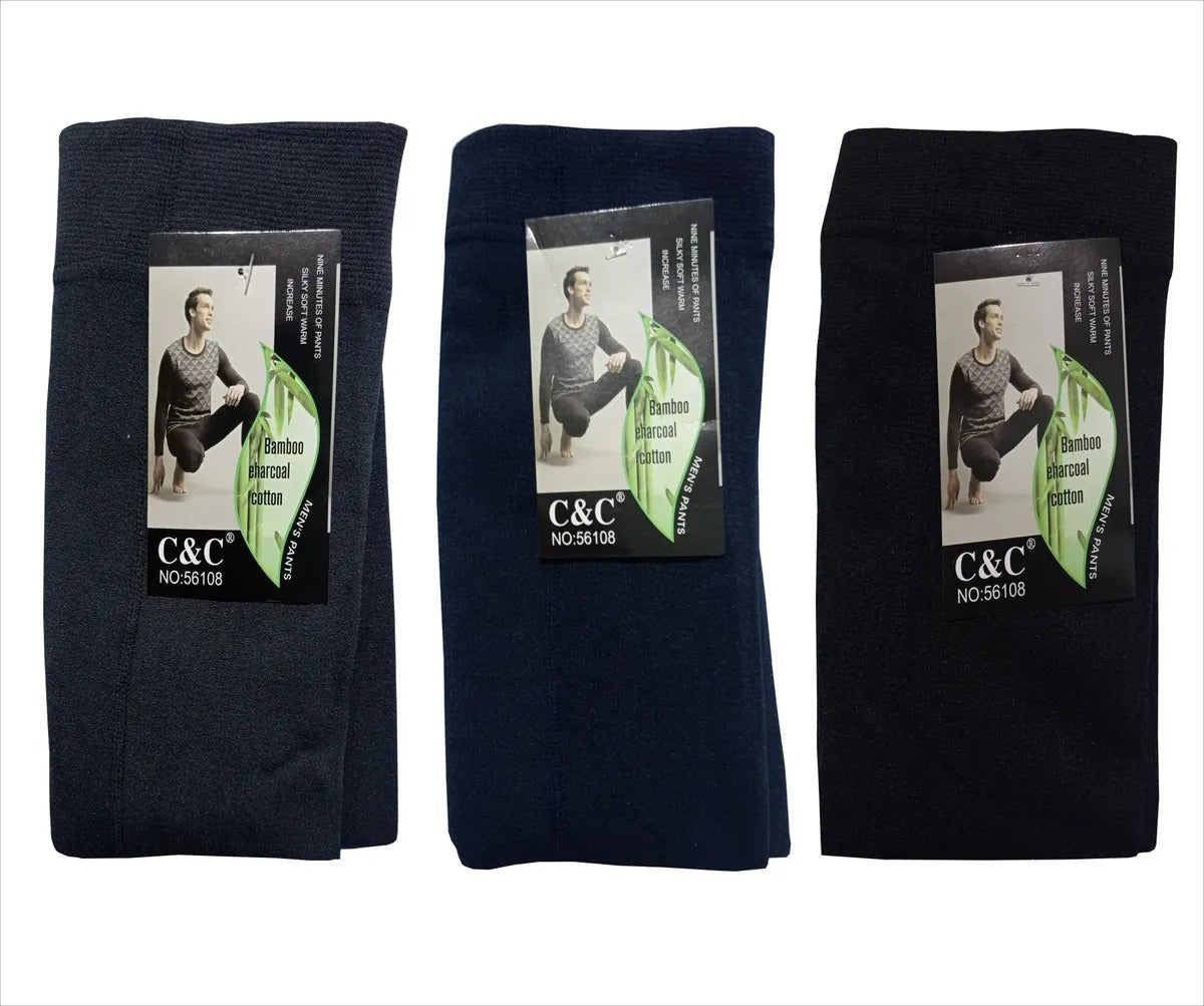 Calzoncillo Largo Hombre Bambú Primera Capa Térmico Respirable