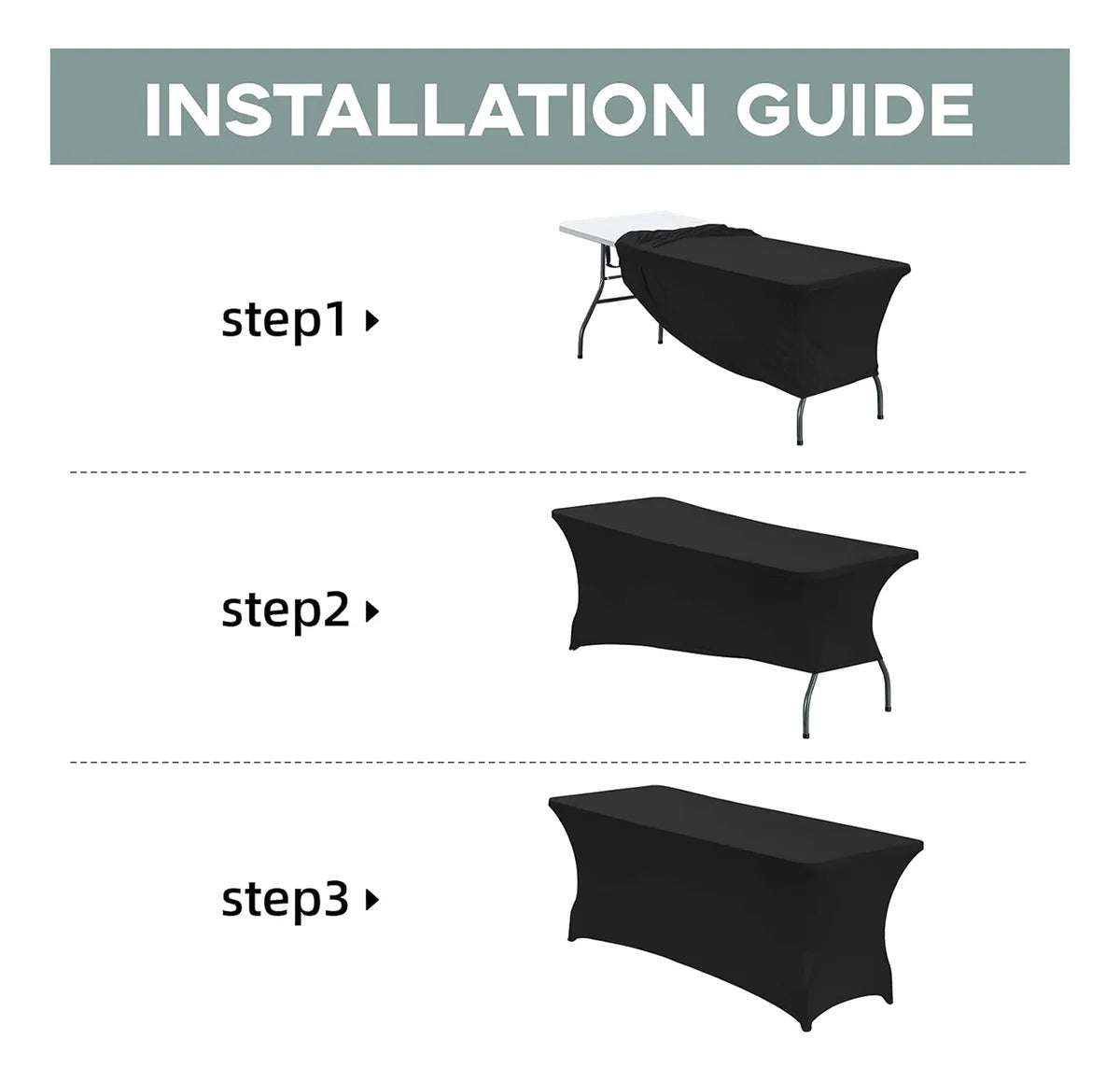 Funda Cubierta Para Mesa 180cm Elástica Ajustada | JS1600