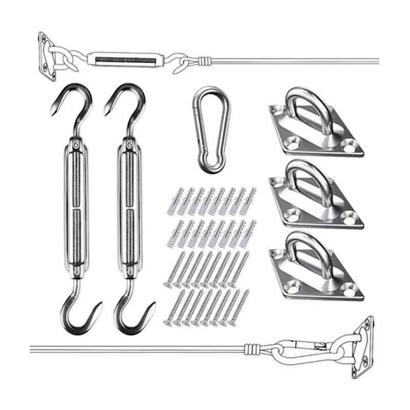 Kit De Anclaje Herraje Para Lona Vela Sombreadora Toldo C48111
