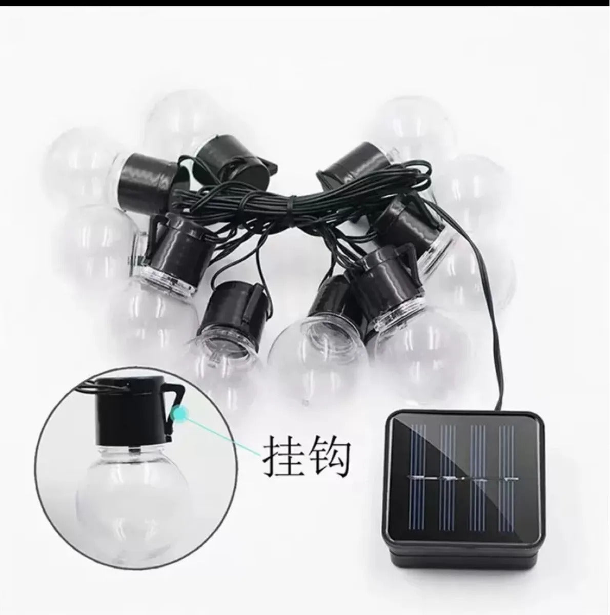 Luces Solares Bombilla 10 Led 5Mt C8460