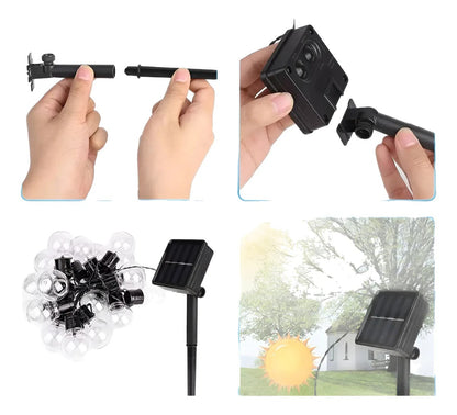 Luces Solares Bombilla 10 Led 5Mt C8460