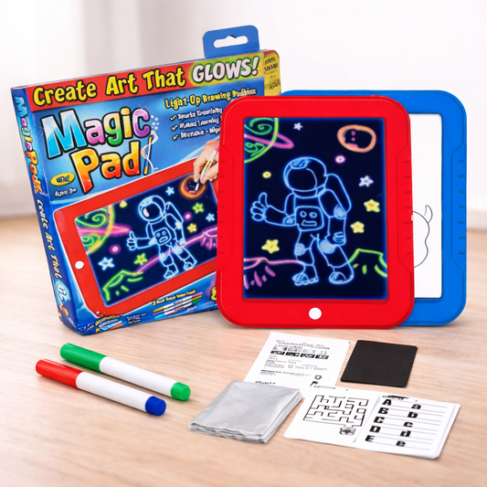Pizarra mágica LED con accesorios pantalla iluminada reutilizable para niños con efecto neón brillante