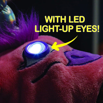 Manta Infantil de Polar con Capucha y Ojos Luminosos LED 2 en 1