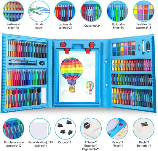 Set de arte infantil 208 piezas 