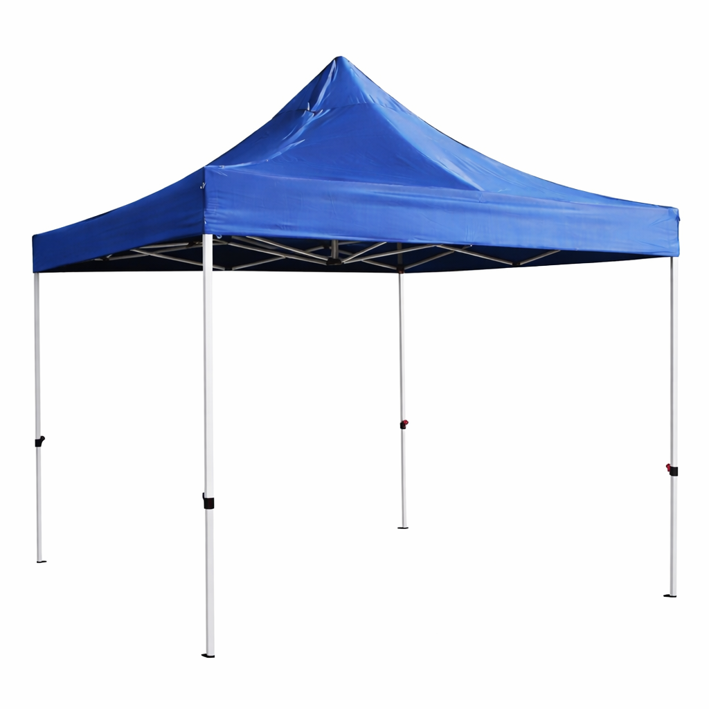 Toldo americano plegable 3x3 azul impermeable C934 para exterior con estructura metálica resistente.