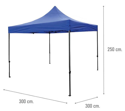 Toldo plegable 3x3 azul impermeable C047 medidas