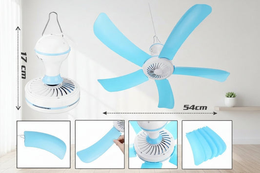 Ventilador de 5 aspas colgante para techo de 17x29 cm